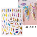 Holiday Nail Art Stickers - Snowflakes, Holly & Santa Bird