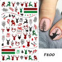 Holiday Nail Art Stickers - Snowflakes, Holly & Santa Bird