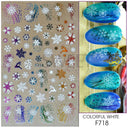 Holiday Nail Art Stickers - Snowflakes, Holly & Santa Bird