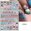Holiday Nail Art Stickers - Snowflakes, Holly & Santa Bird