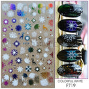 Holiday Nail Art Stickers - Snowflakes, Holly & Santa Bird