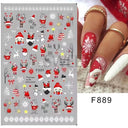 Holiday Nail Art Stickers - Snowflakes, Holly & Santa Bird