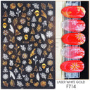 Holiday Nail Art Stickers - Snowflakes, Holly & Santa Bird