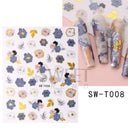 Holiday Nail Art Stickers - Snowflakes, Holly & Santa Bird