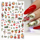 Holiday Nail Art Stickers - Snowflakes, Holly & Santa Bird