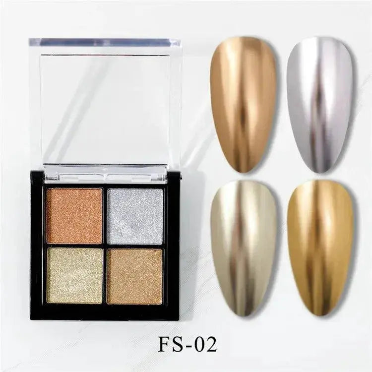 Holographic Aurora Nail Glitter Powder Kit Six Color Set