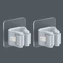 Home Bathroom Storage Organizer Hooks Wall Mop Broom Holder