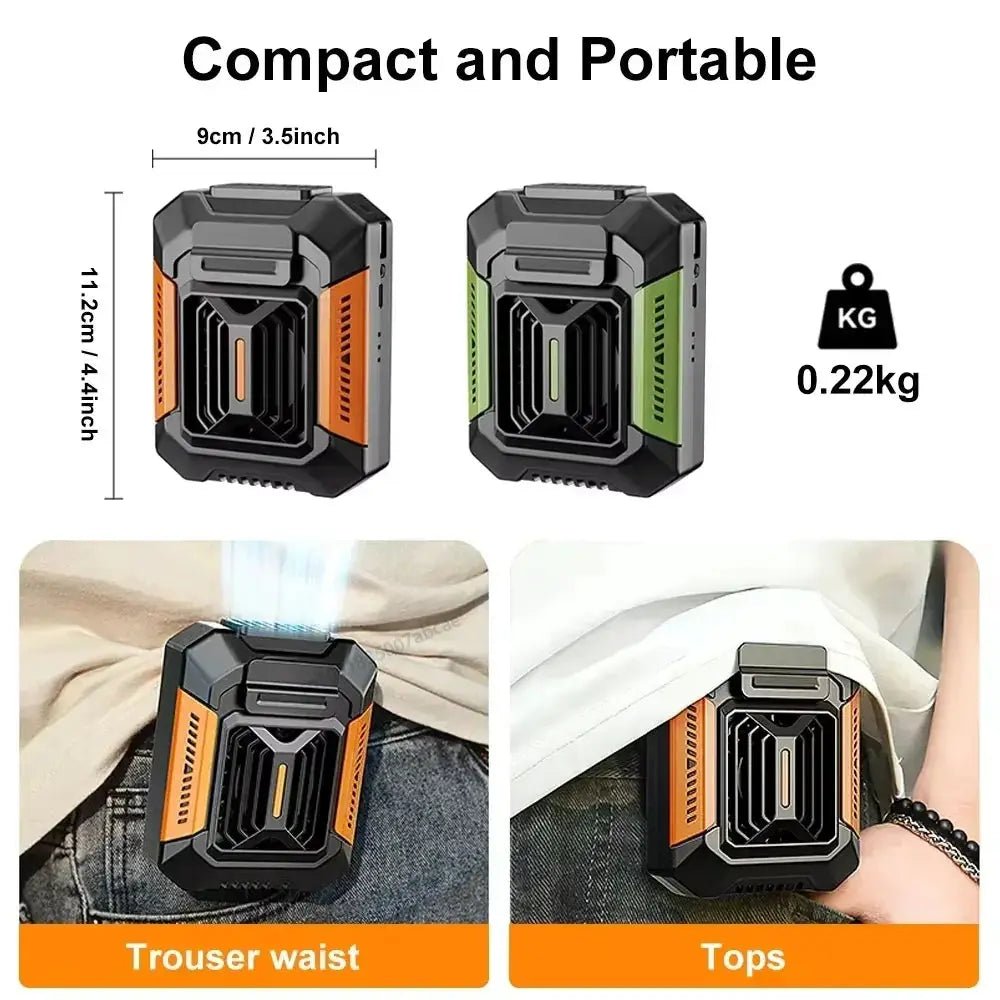 Homfish Belt Clip Fan Portable Power Bank Stay Cool On The Go