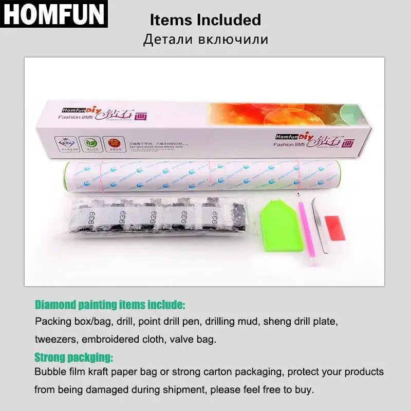 HOMFUN Diamond Painting Kit Personalized DIY Rhinestone Art