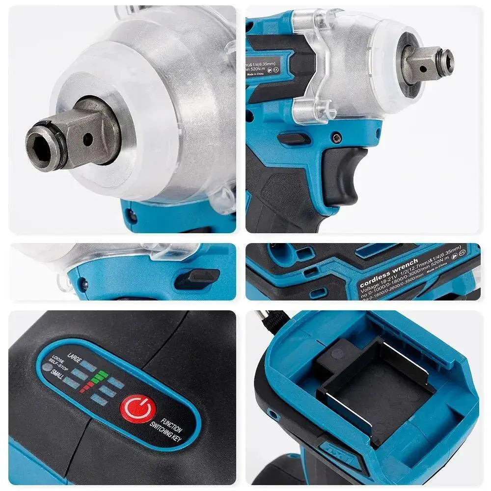 Hormy Half Inch Brushless Impact Wrench 520Nm Cordless