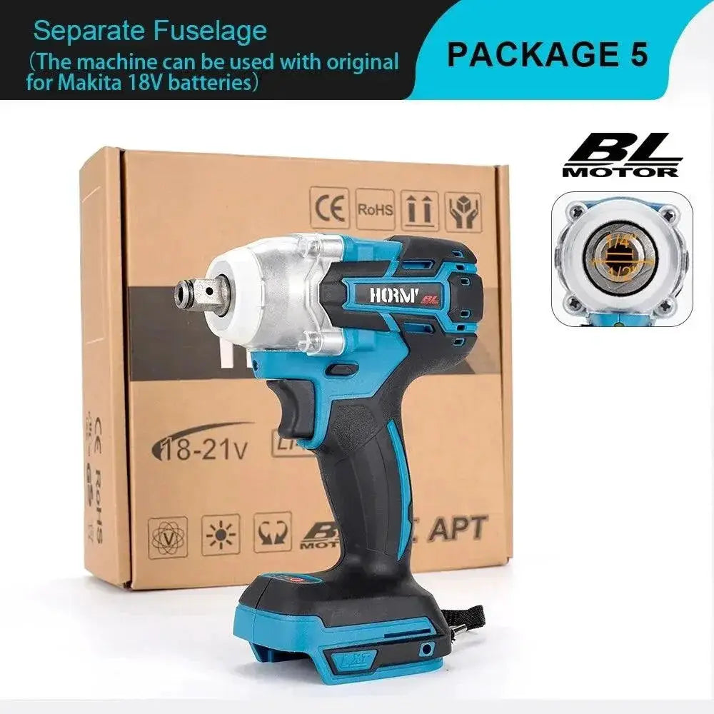 Hormy Half Inch Brushless Impact Wrench 520Nm Cordless