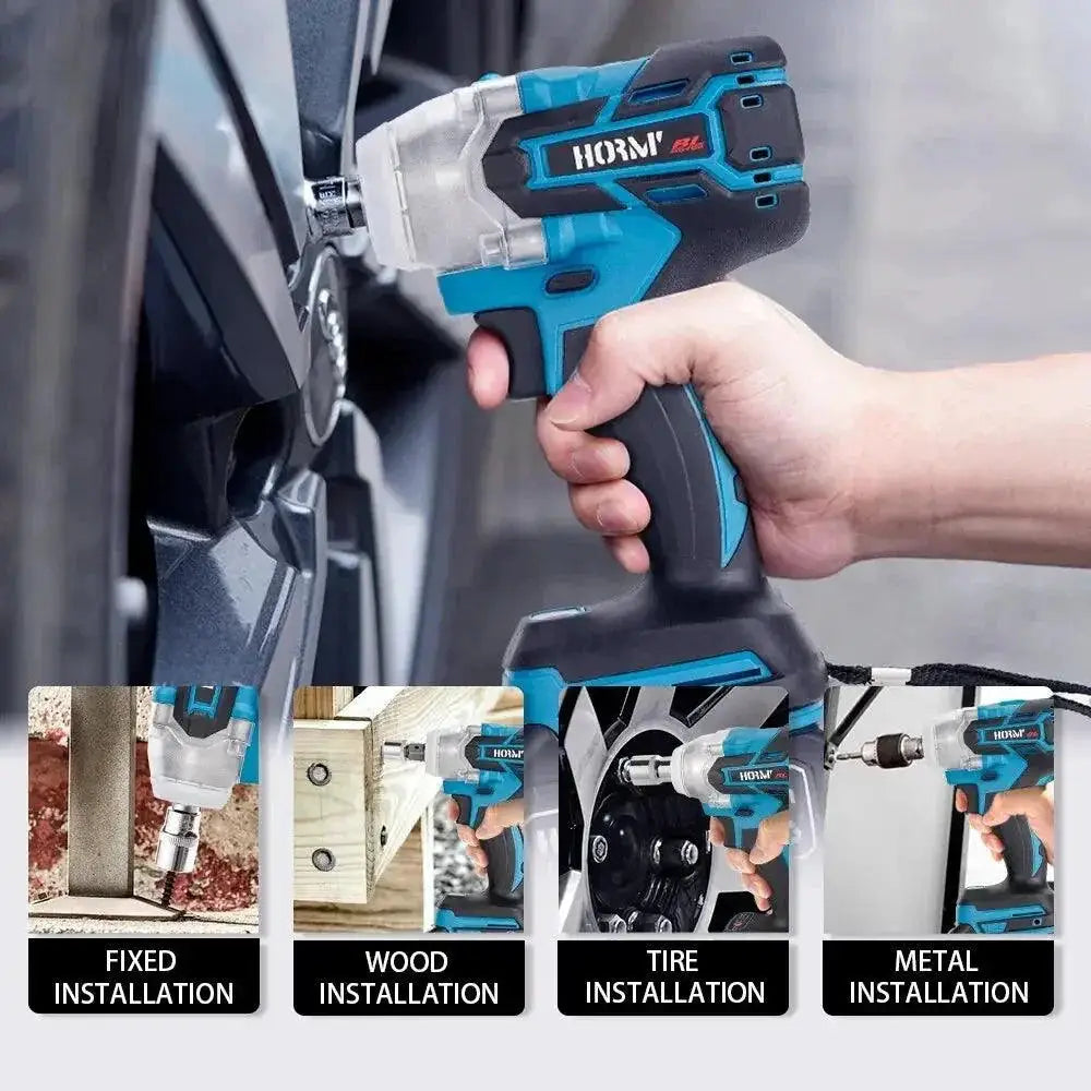 Hormy Half Inch Brushless Impact Wrench 520Nm Cordless