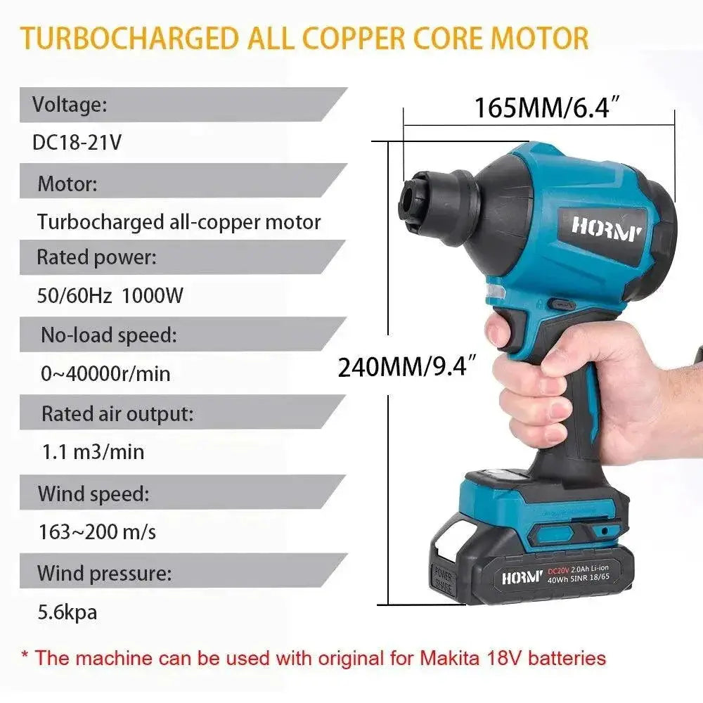 Hormy 6IN1 Cordless Air Blower Dusting Vacuum Tool Ideal