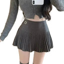 Woolen Pleated Skirt for Women Cozy