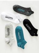 HSS 5Pairs Organic Cotton Men Socks - Ankle Breathable Mesh Sports Sock SummerEU