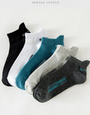 HSS 5Pairs Organic Cotton Men Socks - Ankle Breathable Mesh Sports Sock SummerEU