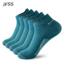 HSS 5Pairs Organic Cotton Men Socks - Ankle Breathable Mesh Sports Sock SummerEU