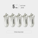 HSS 5Pairs Organic Cotton Men Socks - Ankle Breathable Mesh Sports Sock SummerEU