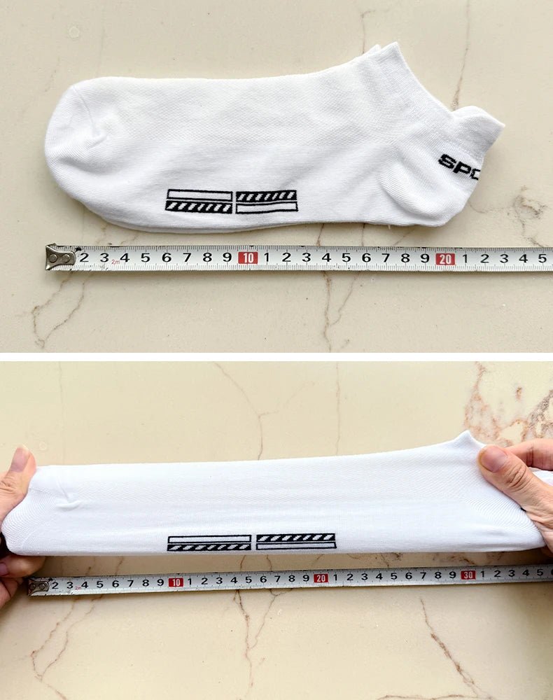 HSS 5Pairs Organic Cotton Men Socks - Ankle Breathable Mesh Sports Sock SummerEU