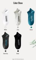 HSS 5Pairs Organic Cotton Men Socks - Ankle Breathable Mesh Sports Sock SummerEU
