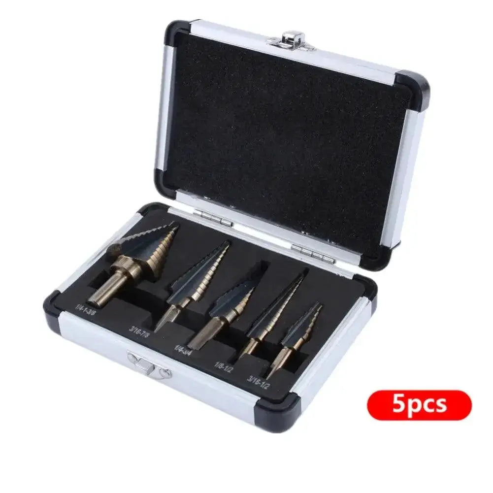 HSS Cobalt Step Drill Set for Metal and Woodworking