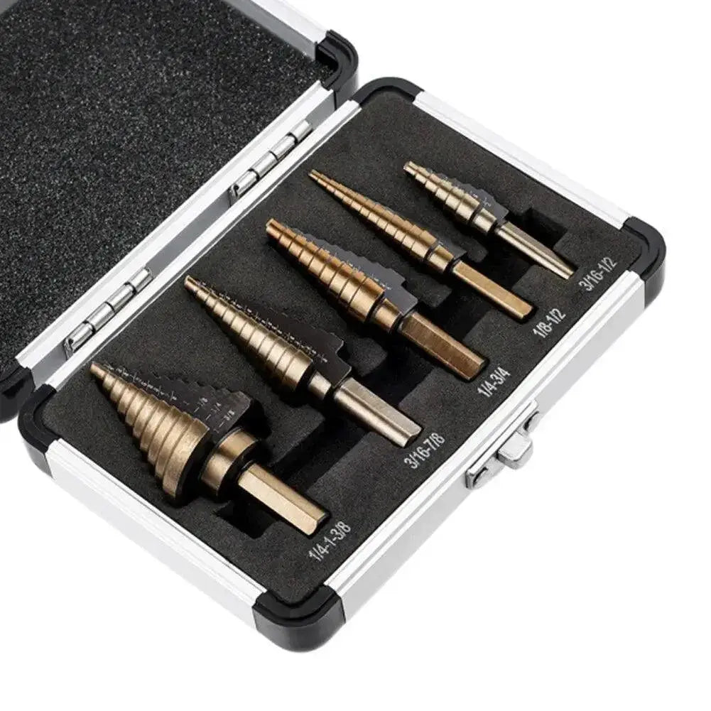 HSS Cobalt Step Drill Set for Metal and Woodworking
