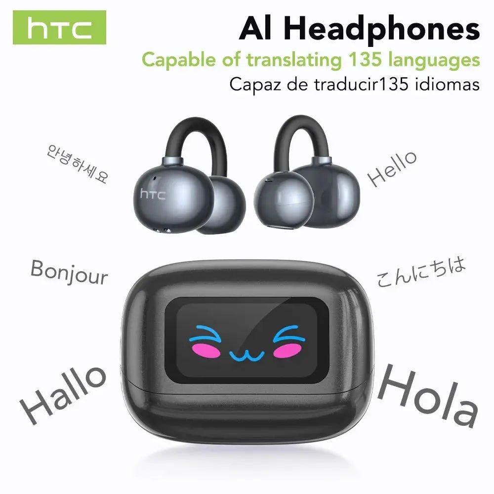 HTC Bluetooth Earphones AI Translator Real Time Pro