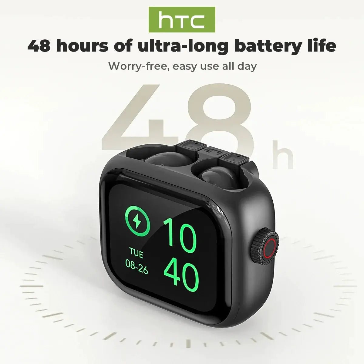 HTC NE40 Earbuds - AI Translator On The Go, 48h Battery