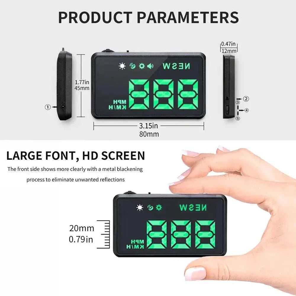 HUD Car GPS Speedometer USB Projector For Safer Driving