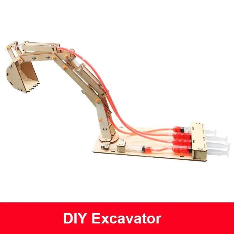 Hydraulic Excavator DIY Science Toy Explore Hydraulic Power
