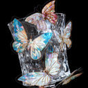 Ice Crystal Laser Butterfly Decorative Stickers for Scrapbooking