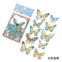 Ice Crystal Laser Butterfly Decorative Stickers for Scrapbooking