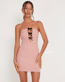 Icegirl Chest Bow Flirty Party Dress Alluring Mini Dress