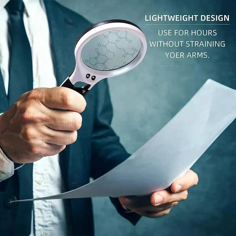 Illuminated Magnifying Loupe 45X LED Handheld Magnifier Tool