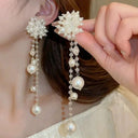 Elegant Pearl Fringe Earrings for Women