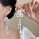 Elegant Pearl Fringe Earrings for Women