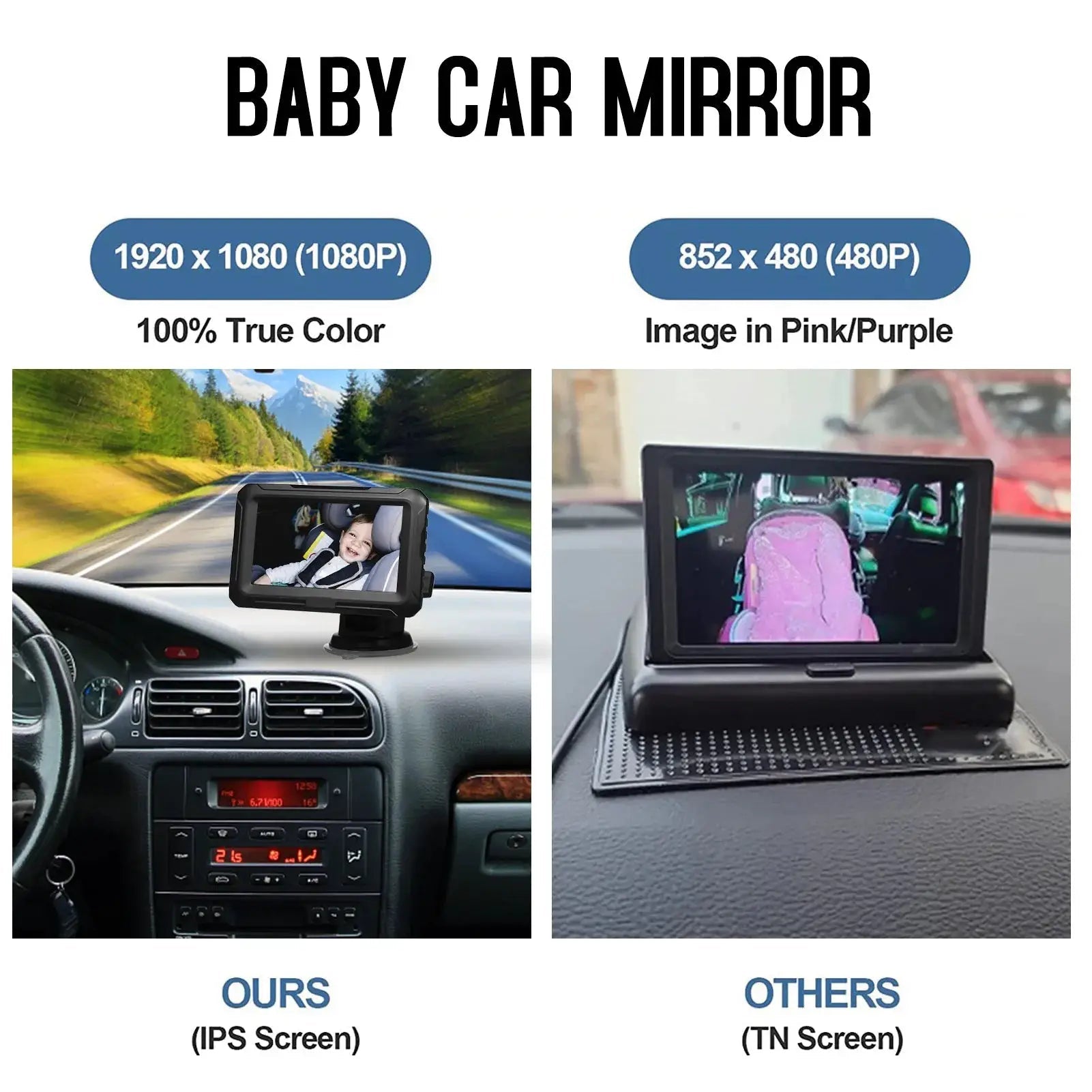 In Car Baby Mirror Monitor Night Vision