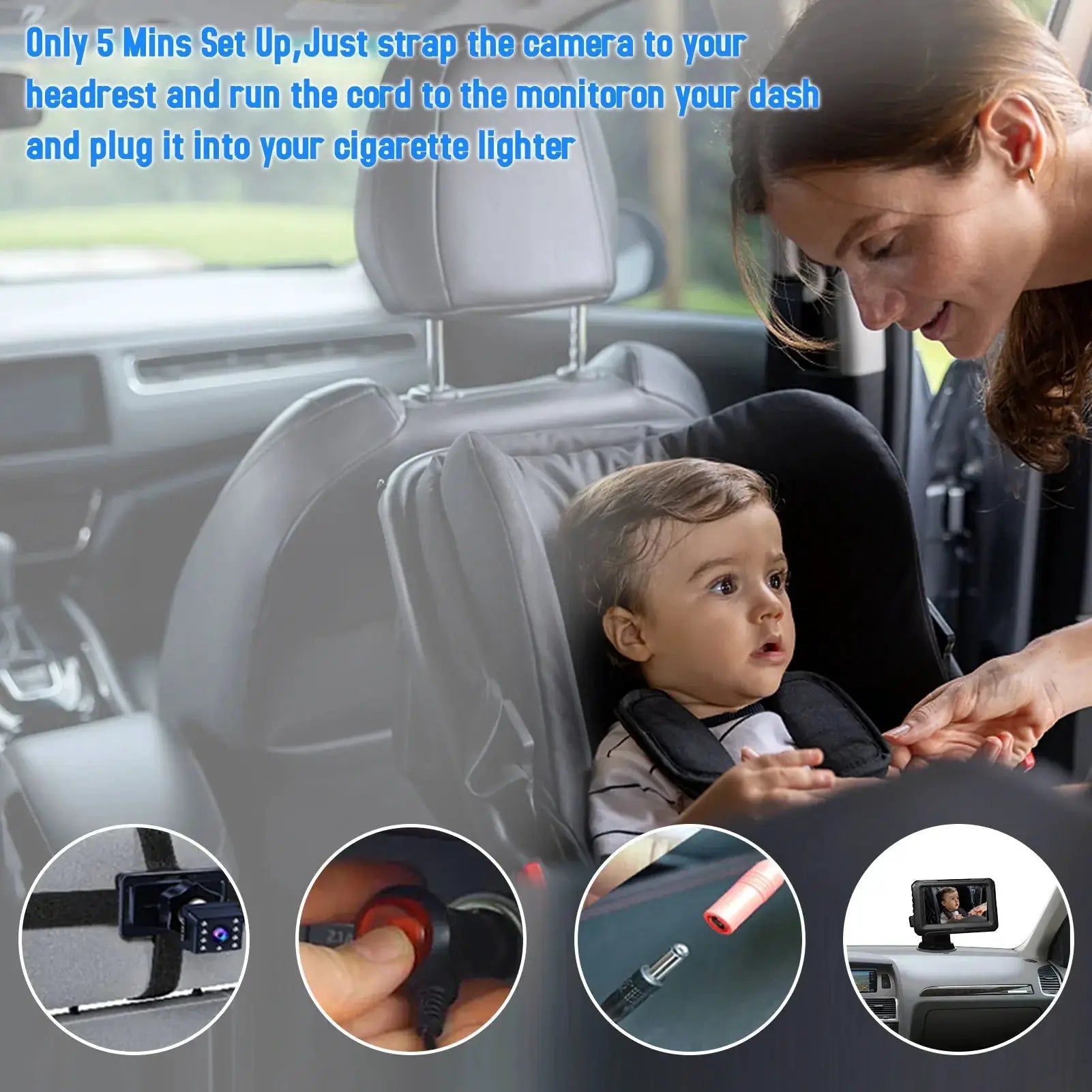 In Car Baby Mirror Monitor Night Vision