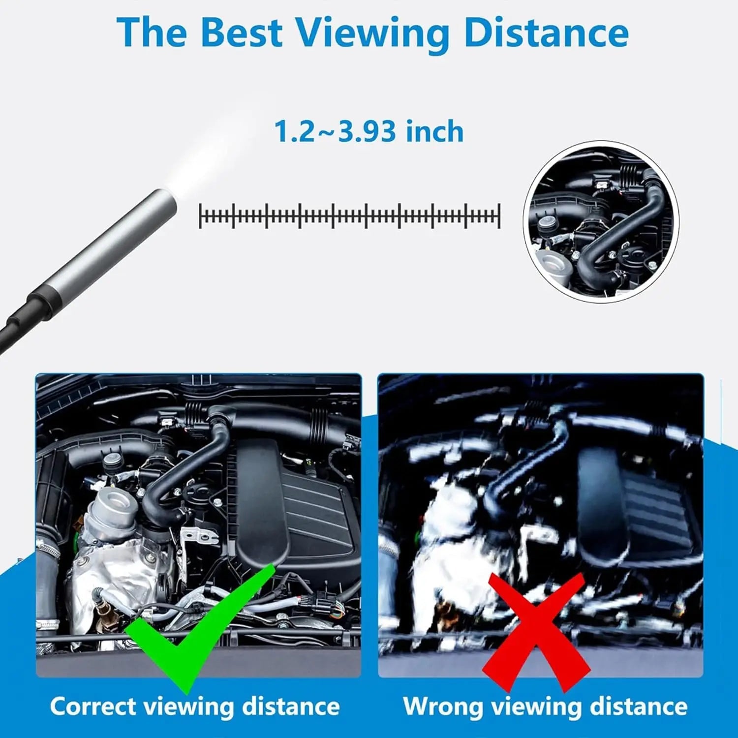 IndustryTech Industrial Endoscope Camera - HD 960P Dual Port For iOS Android Pro