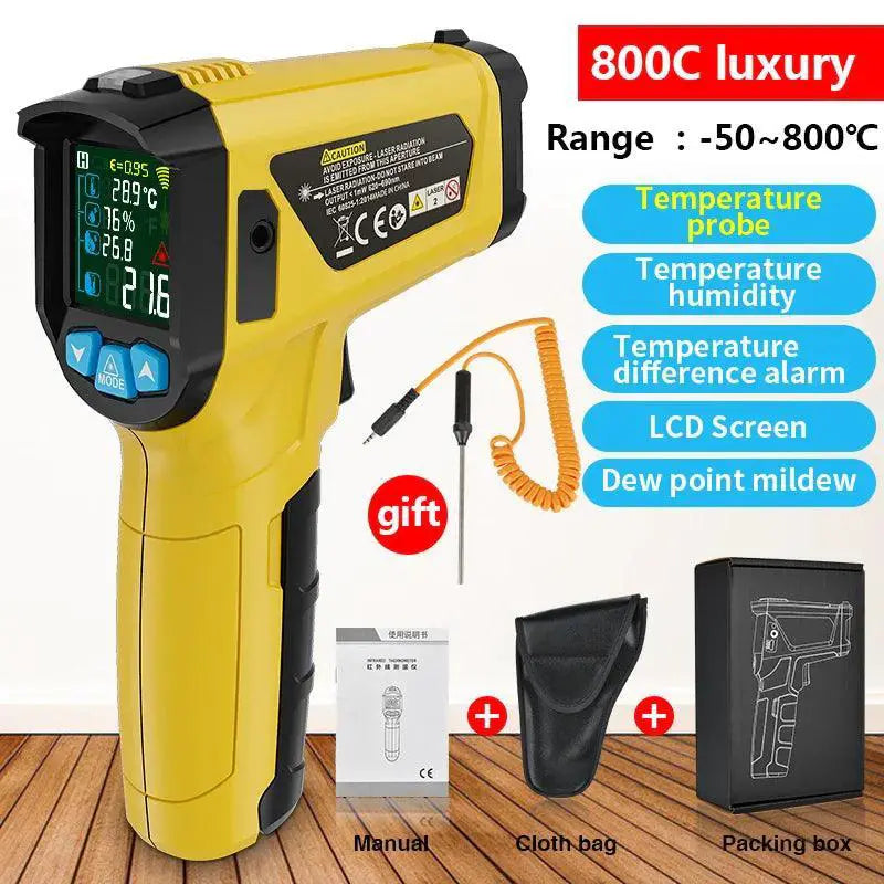 Infrared Thermometer Gun Industrial Temperature Meter LCD