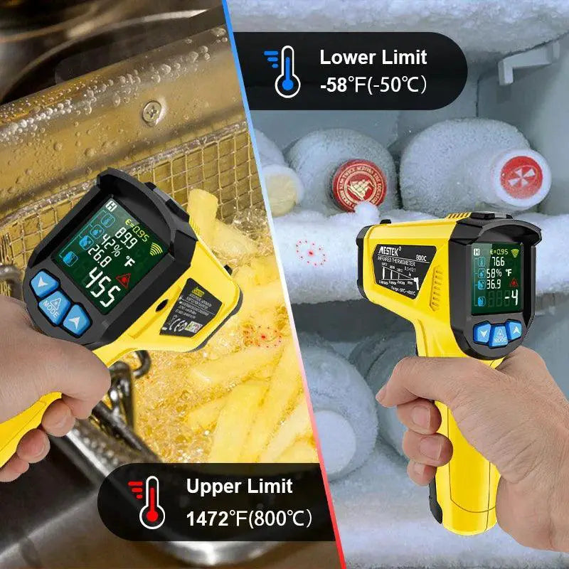 Infrared Thermometer Gun Industrial Temperature Meter LCD