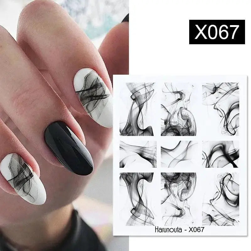 Ink Blooming Marble Nail Decals By Harunouta For Summer Art