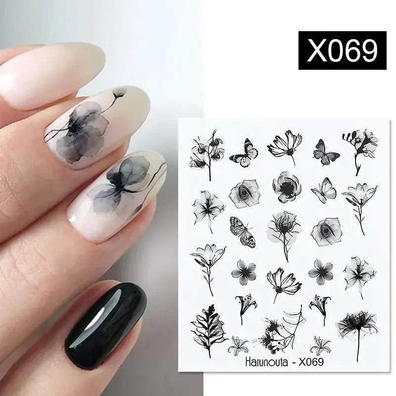 Ink Blooming Marble Nail Decals By Harunouta For Summer Art