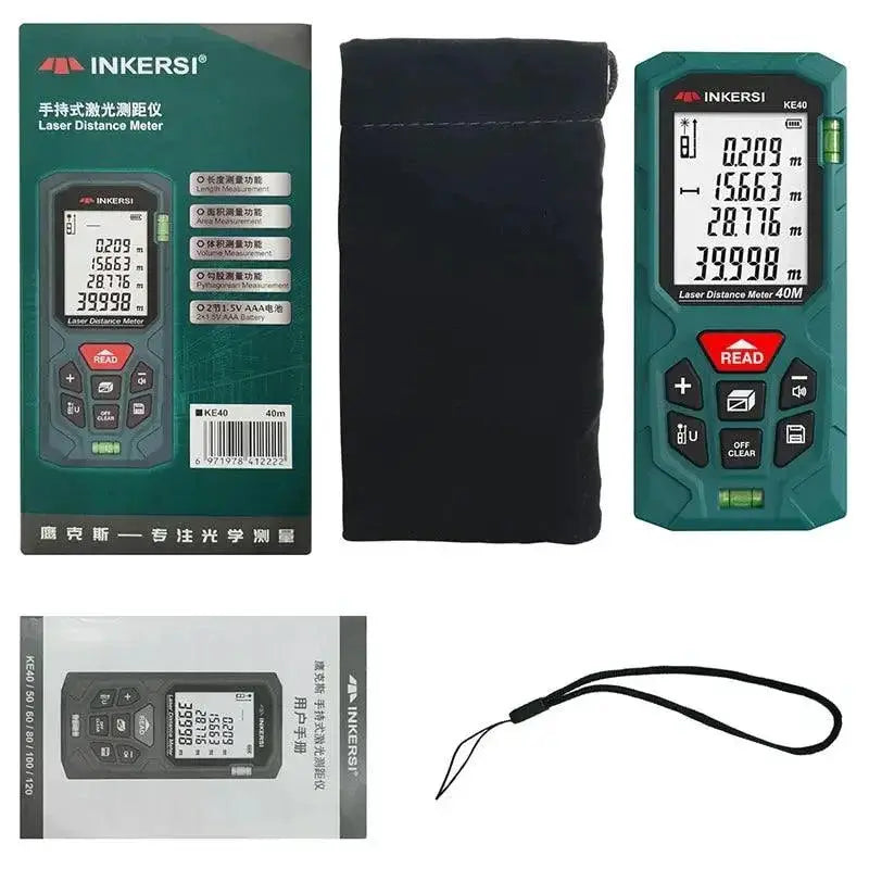 Inkersi Laser Rangefinder Tape Measure Distance Meter