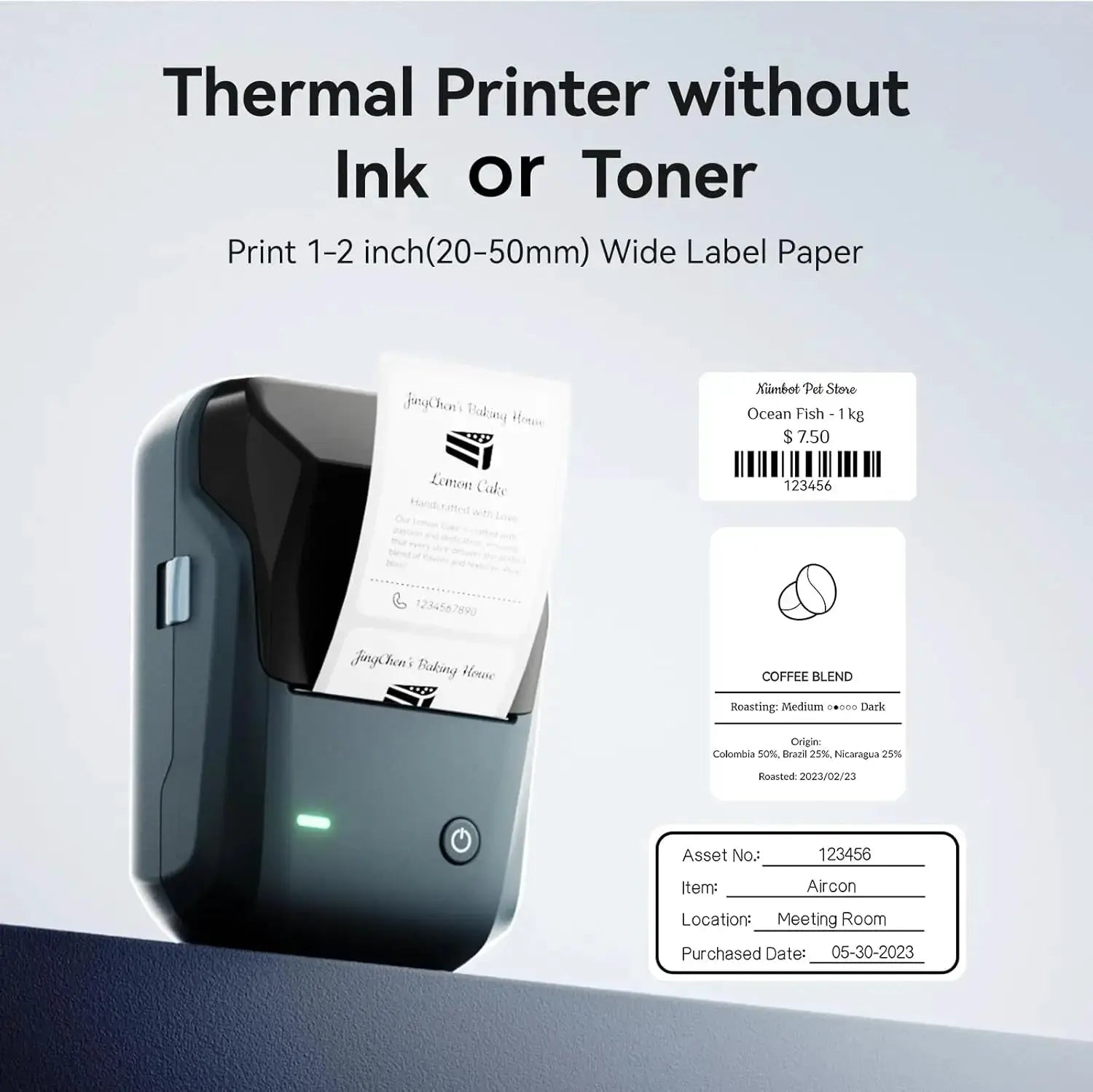 Inkless Bluetooth Label Printer for Home