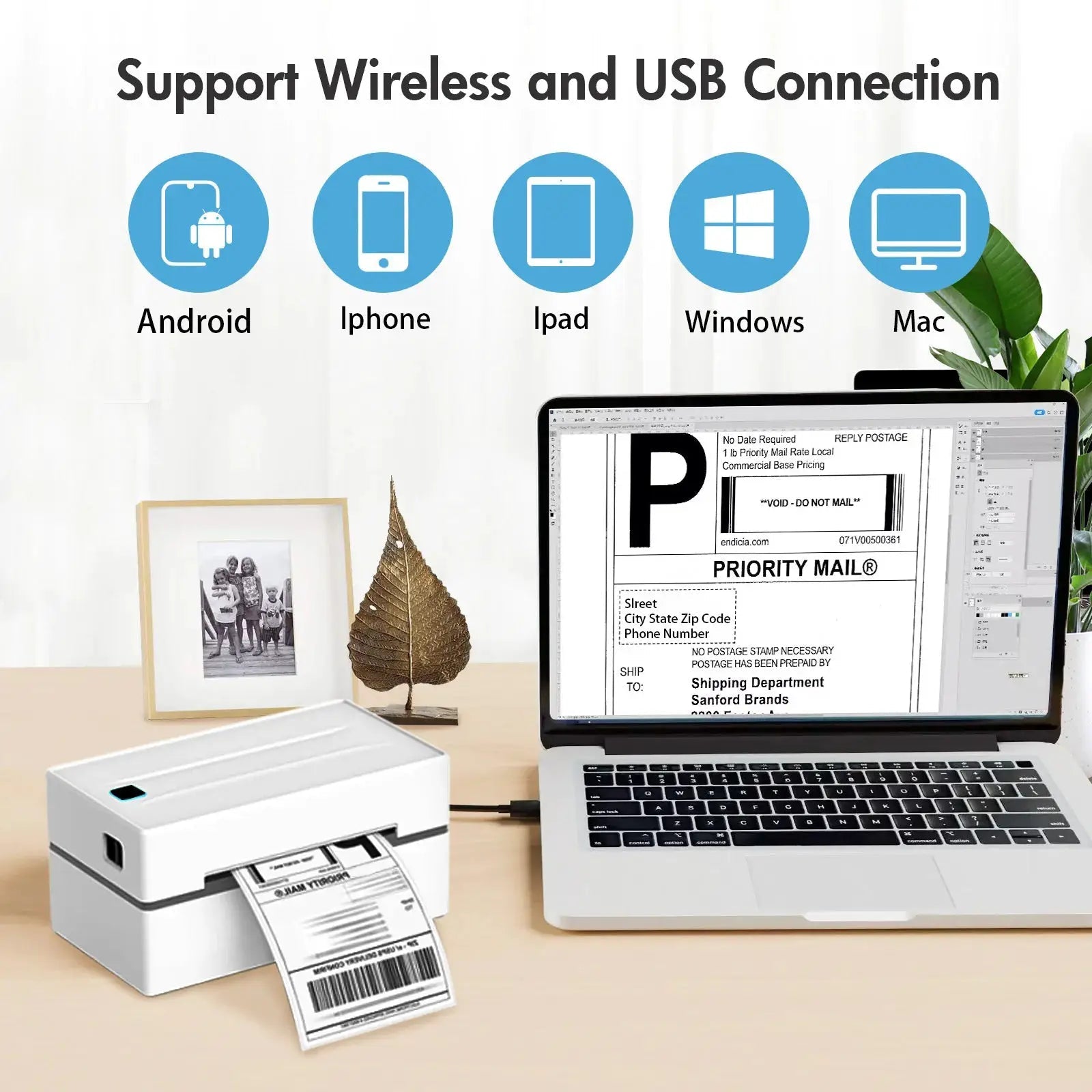 Inkless Label Printer For Barcodes IDs