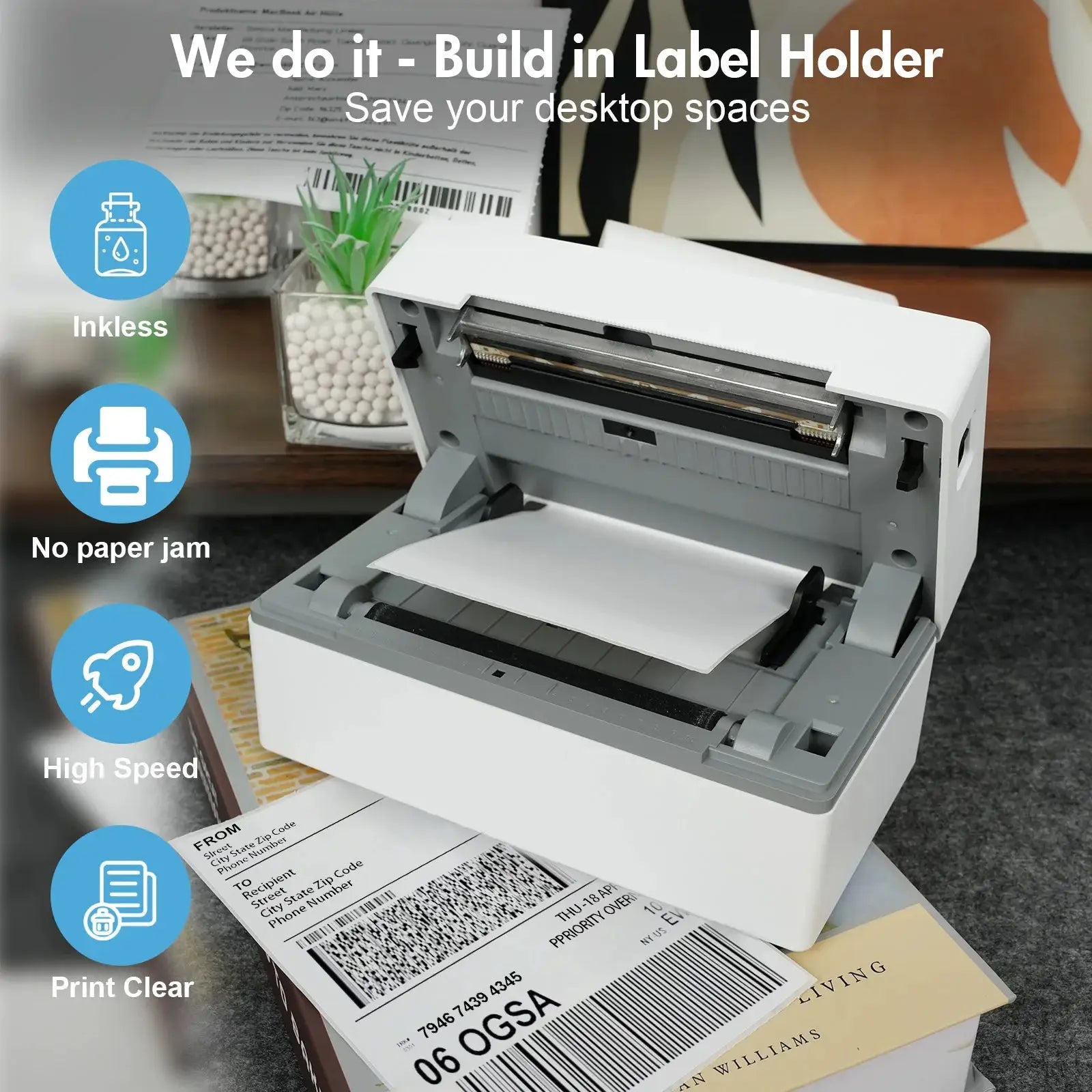 Inkless Label Printer For Barcodes IDs