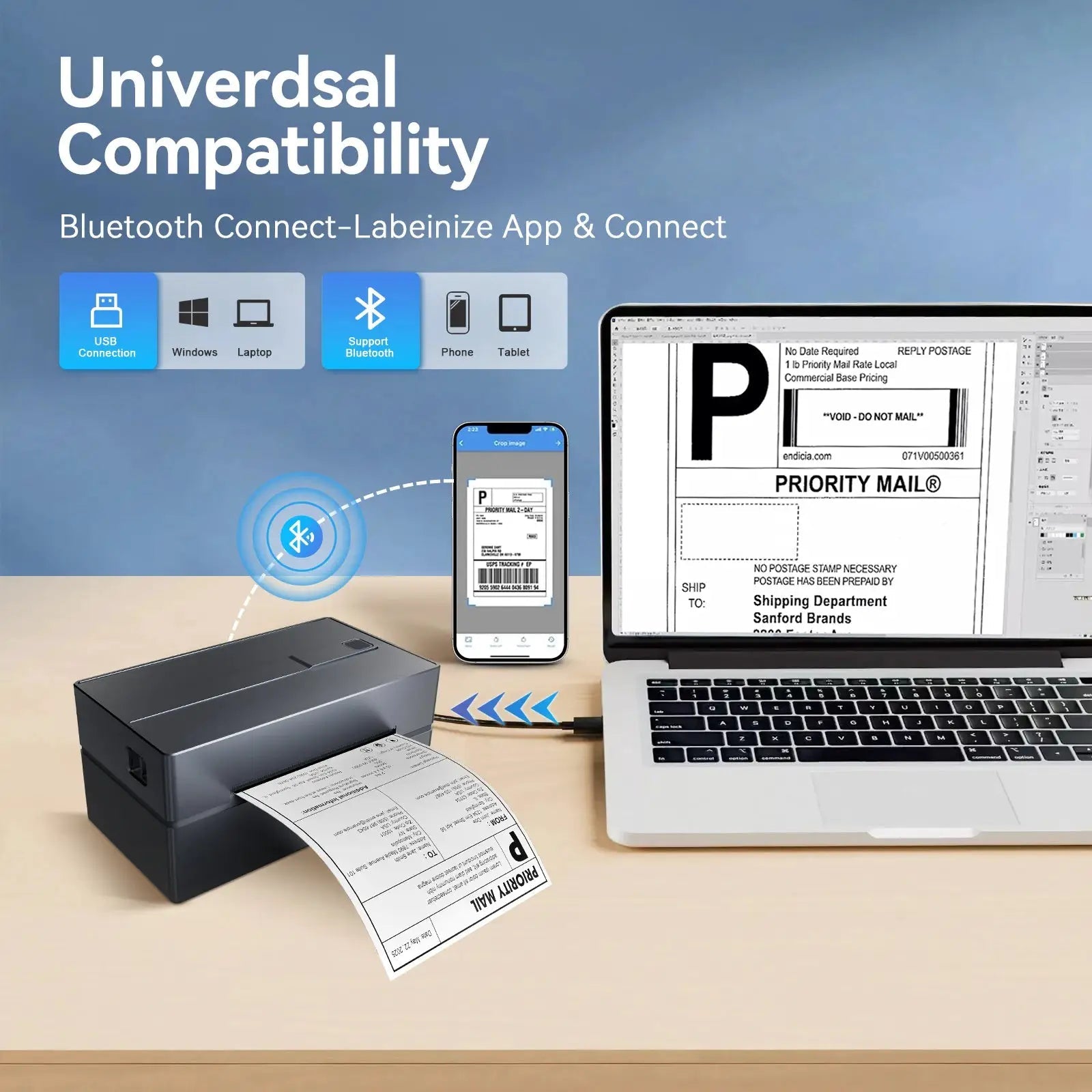 Inkless Label Printer For Barcodes IDs