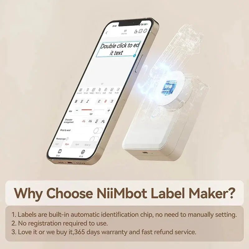 Inkless Label Printer for Mobile Use