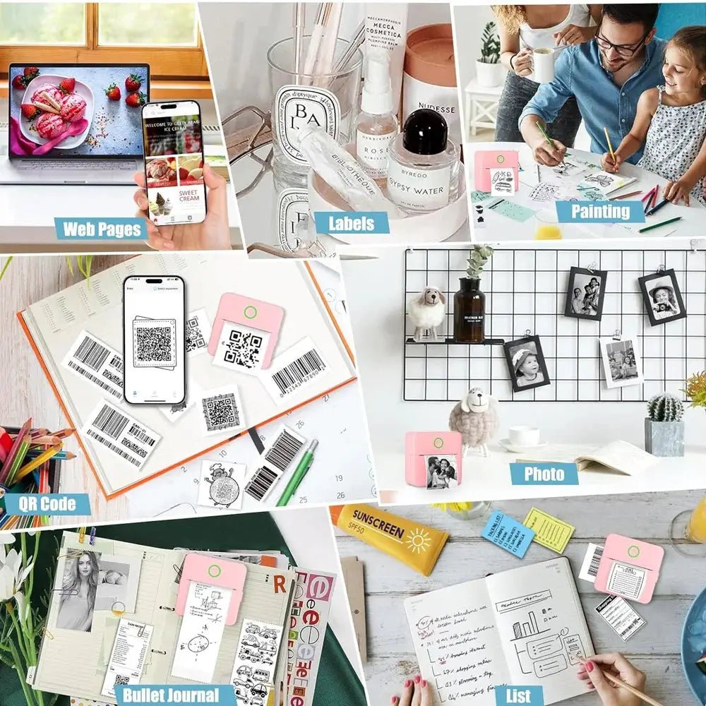 Inkless Sticker Printer for Notes Labels